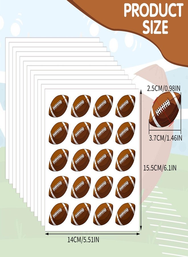 Pimoys 240 Pcs Football Stickers for Kids Self-Adhesive Sports Football Face Stickers for Superbowl Party Fantasy Sports Theme Party Decor - Image 2